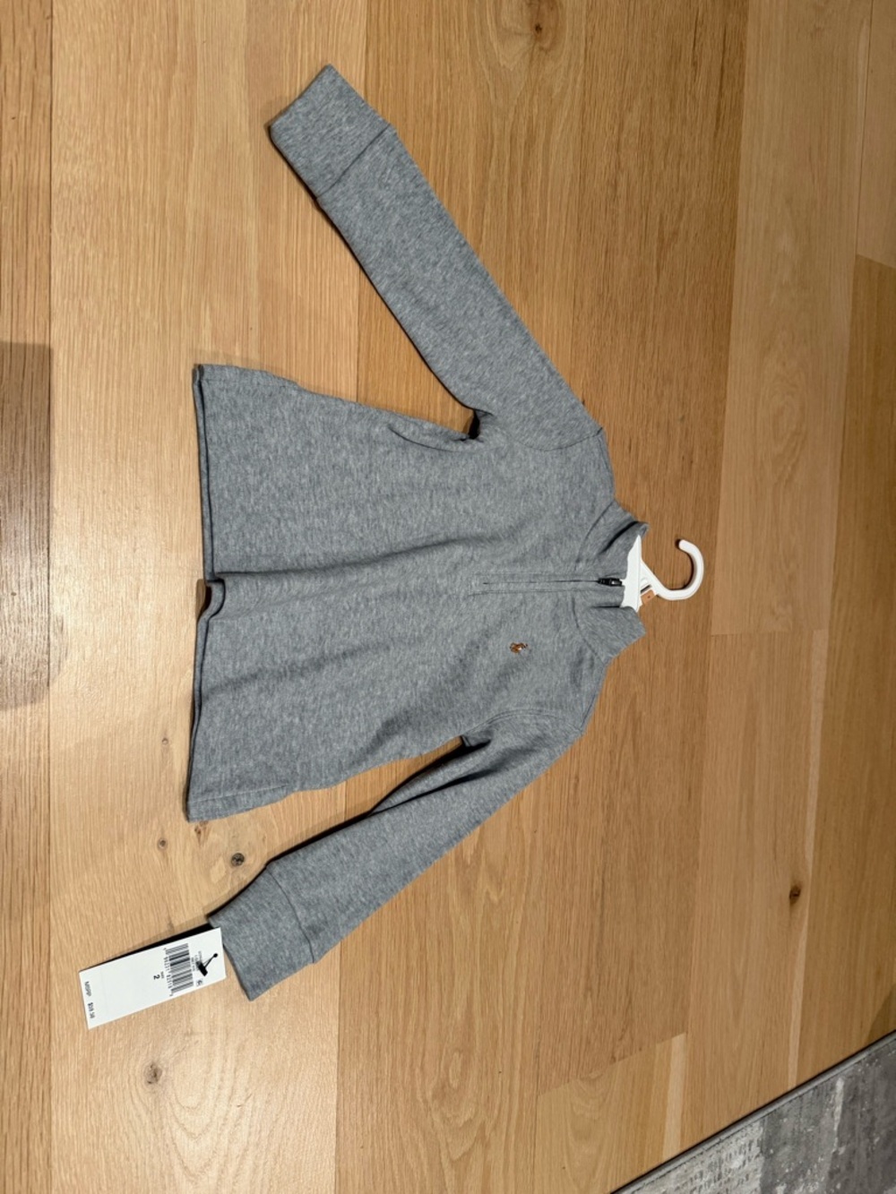 Polo by Ralph Lauren Heather Gray Zip Mock-Neck Sweater
